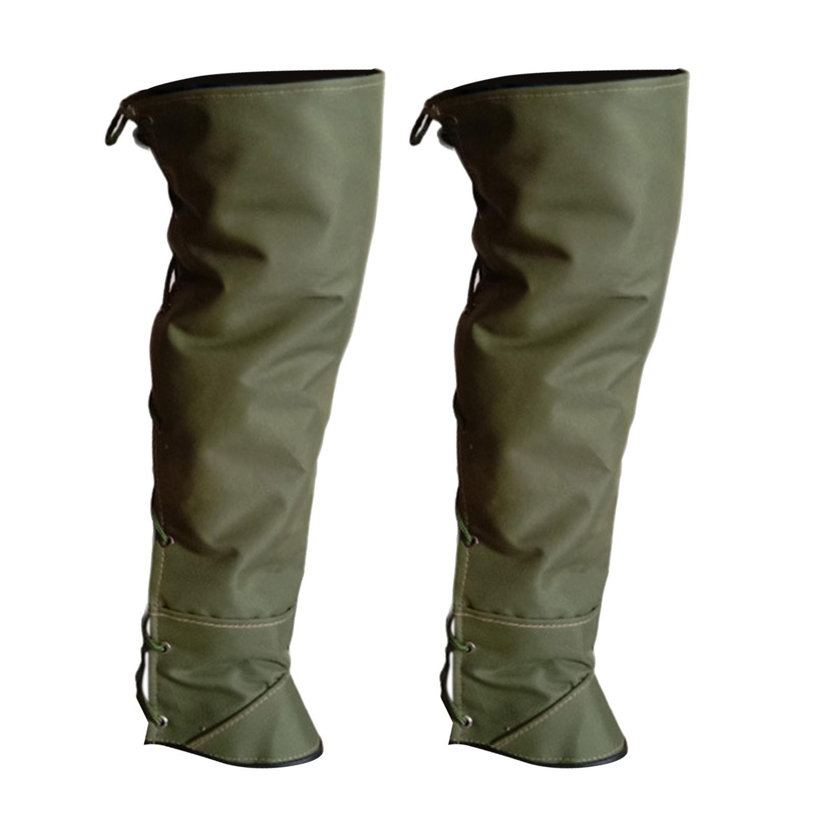 2Pcs Leg Protection Gaiter Waterproof Durable Adjustable Snake Guard Cover for Camping