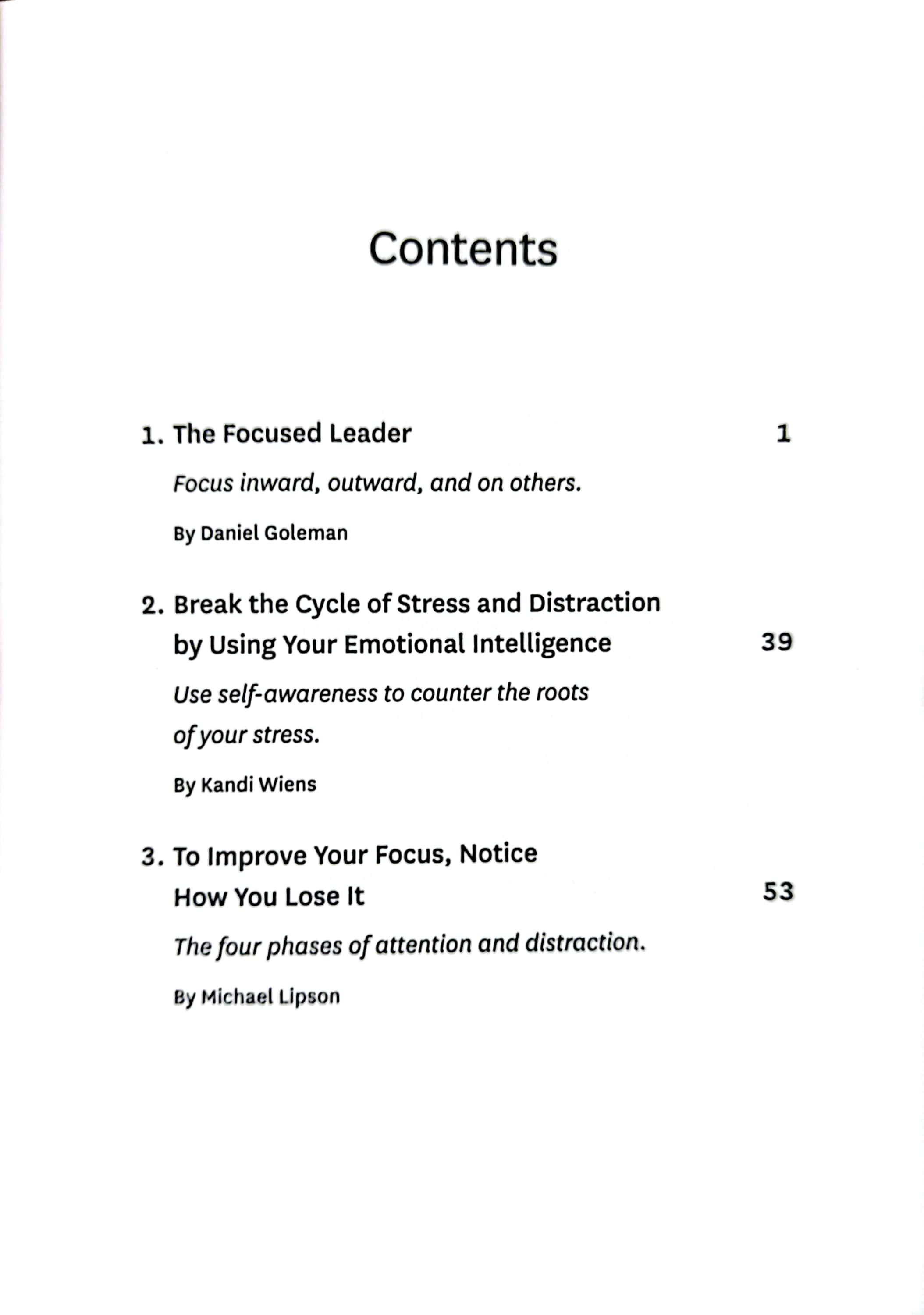 Focus (HBR Emotional Intelligence Series)