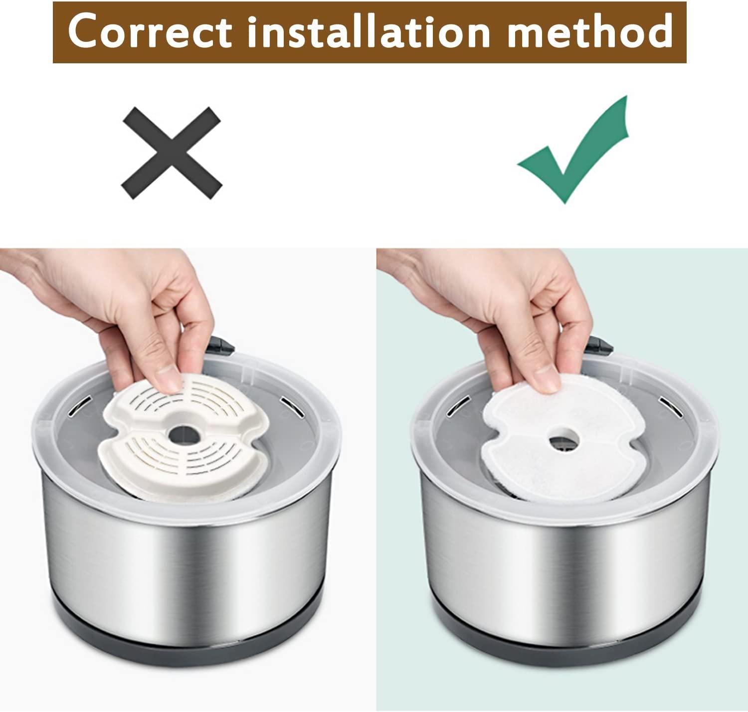 Máy lọc nước tự động dành cho thú cưng Bộ lọc đài phun nước dành cho thú cưng, Gói 8 bộ lọc thay thế