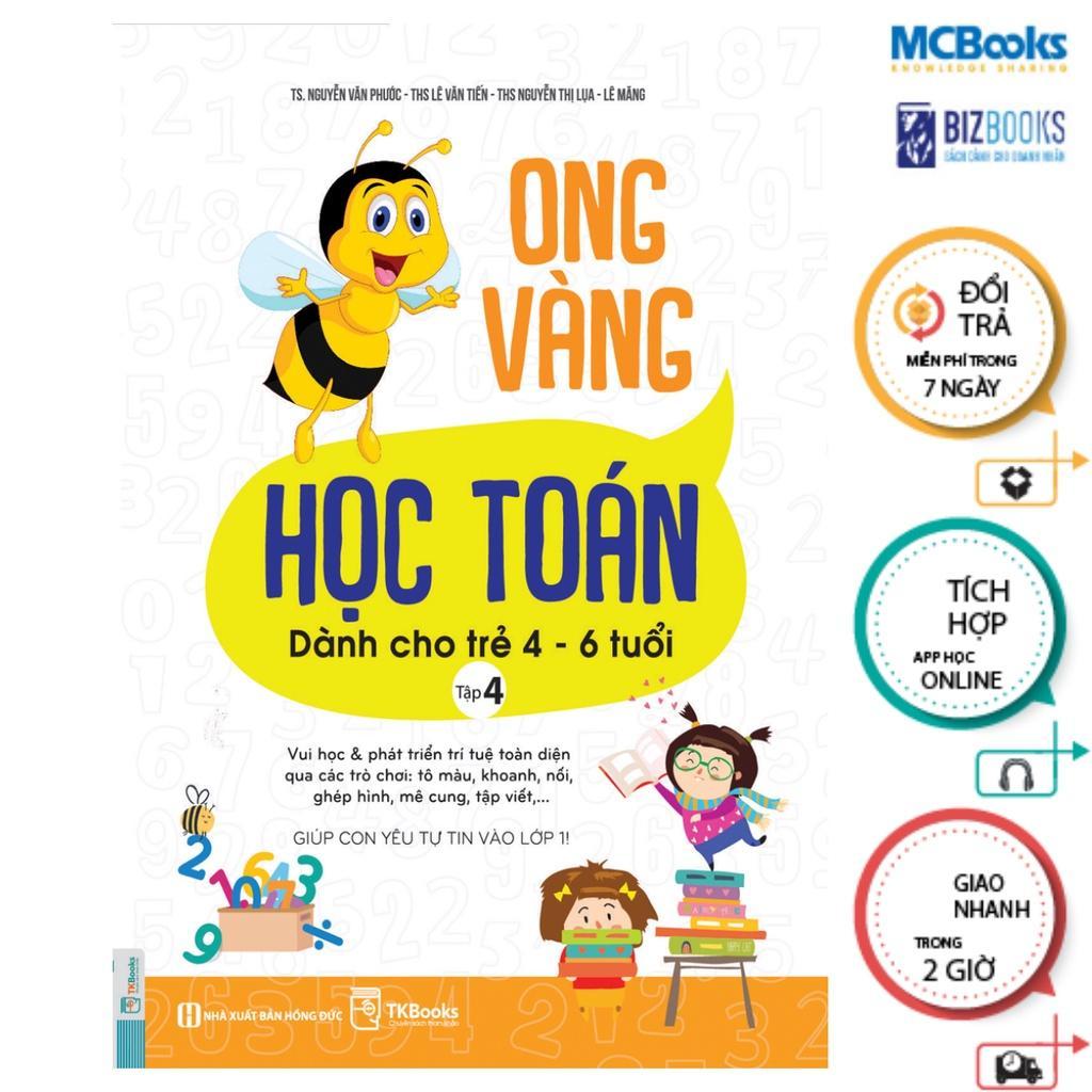 Sách - Ong Vàng Học Toán Dành Cho Trẻ 4 - 6 Tuổi - Tập 3 + 4 - Combo 2 Cuốn - MCBooks