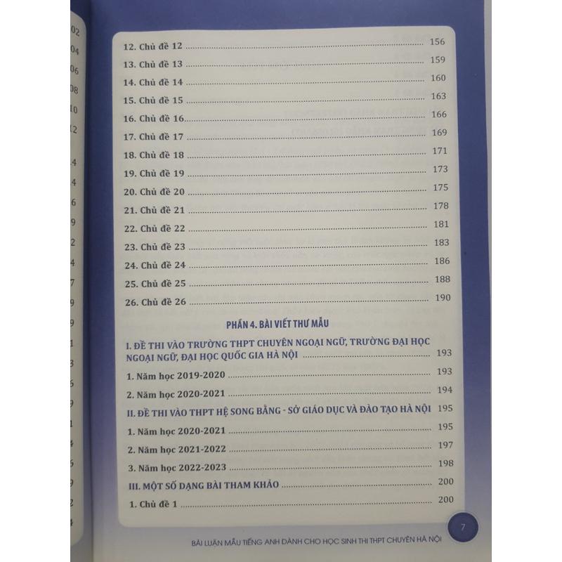 Sách - Bài Luận Mẫu Tiếng Anh dành cho học sinh thi trung học phổ thông chuyên Hà nội (2023)