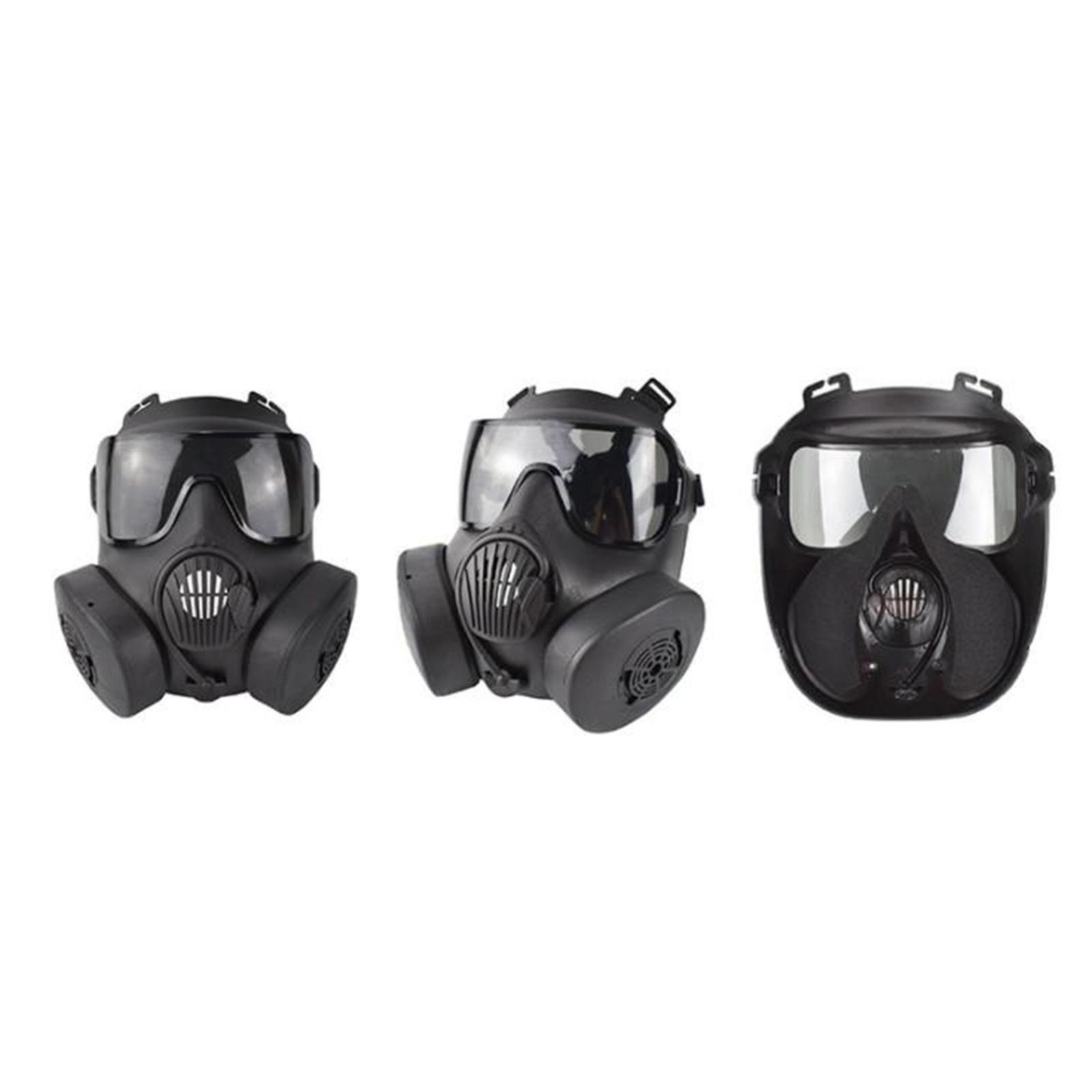 Protective Mask, Safety Full Face Eye Protection Dummy Toxic Gas Mask with Adjustable Strap for BB Gun CS Cosplay Costume Halloween
