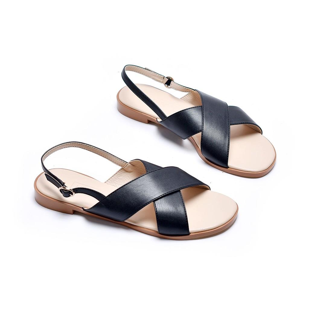 Giày sandal đế bệt quai chéo Merly 1213