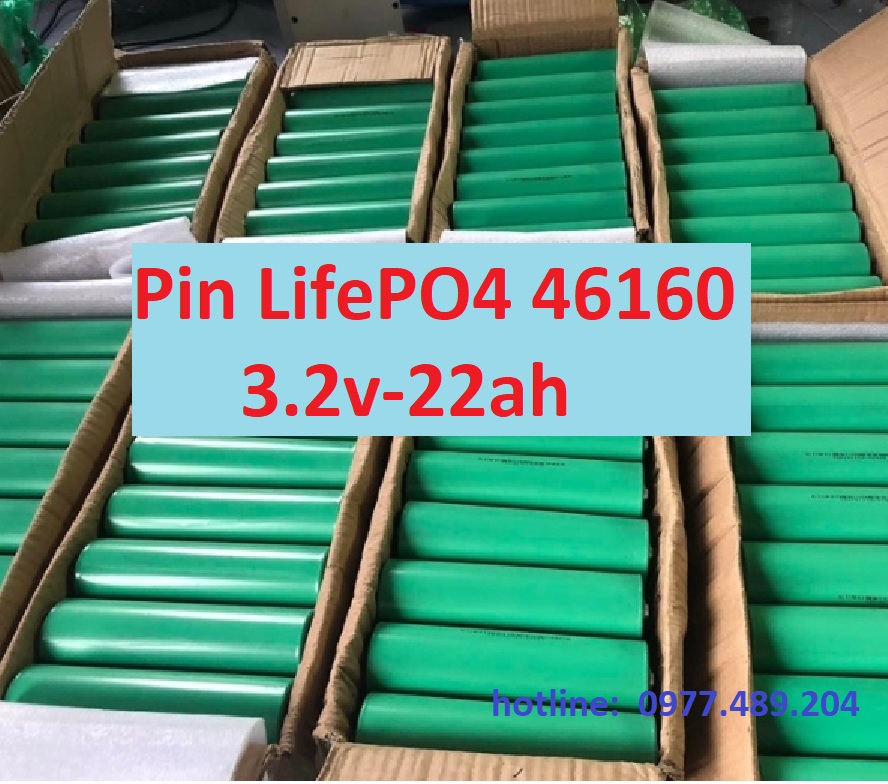 Pin Lithium lifepo4 46160 3.2V 22Ah kèm khung cầu nối đồng mạ NIKEN