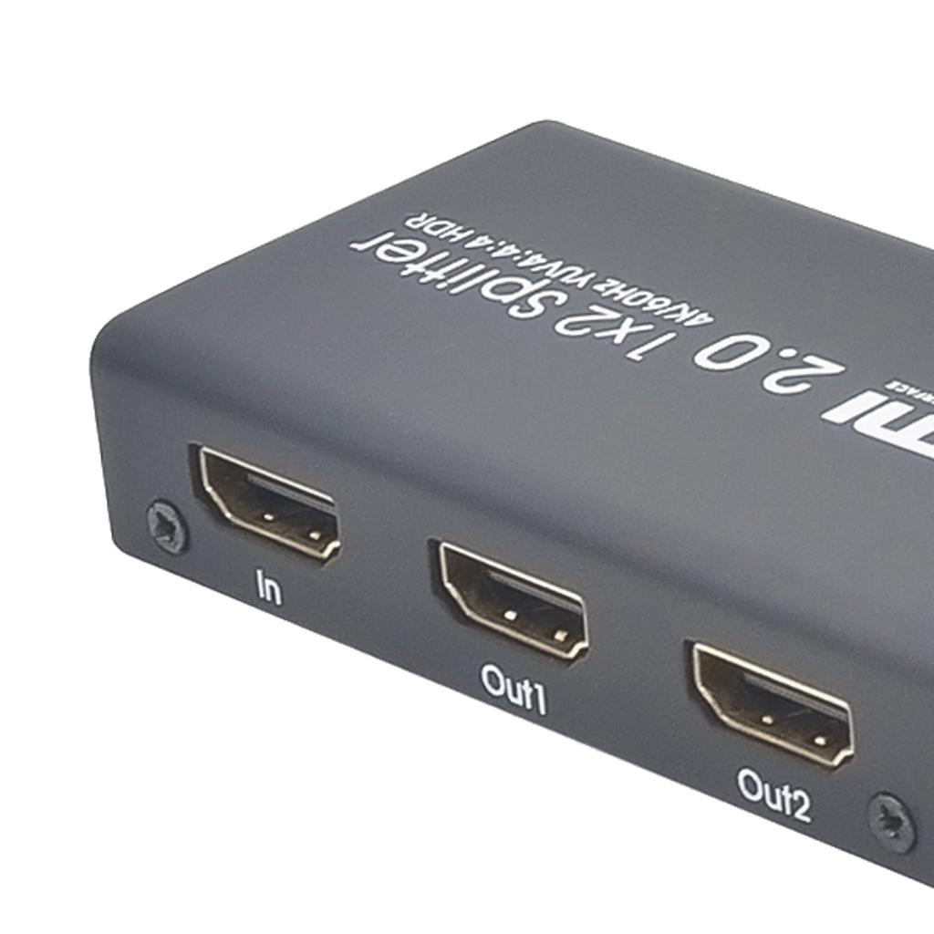 1x2 4K 1080P HUB 3D HDMI Splitter Amplifier Switcher For HDTV PC PS3 DVD