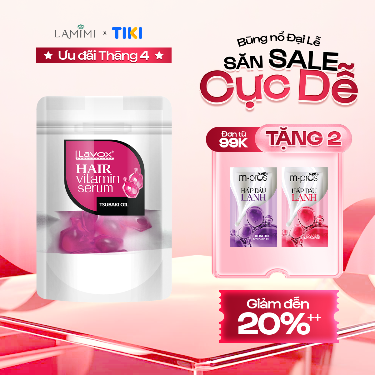 Viên Dưỡng Tóc Vitamin Lavox Phục Hồi Tóc Hư Tổn