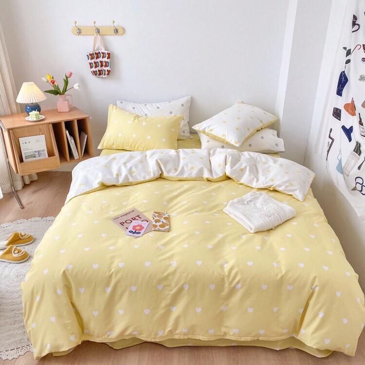 Bộ Ga Giường Full Set Cotton Korea Bedding ADU79 Đủ Kích Thước Trải Nệm 4 Món CÓ CHĂN CHẦN BÔNG