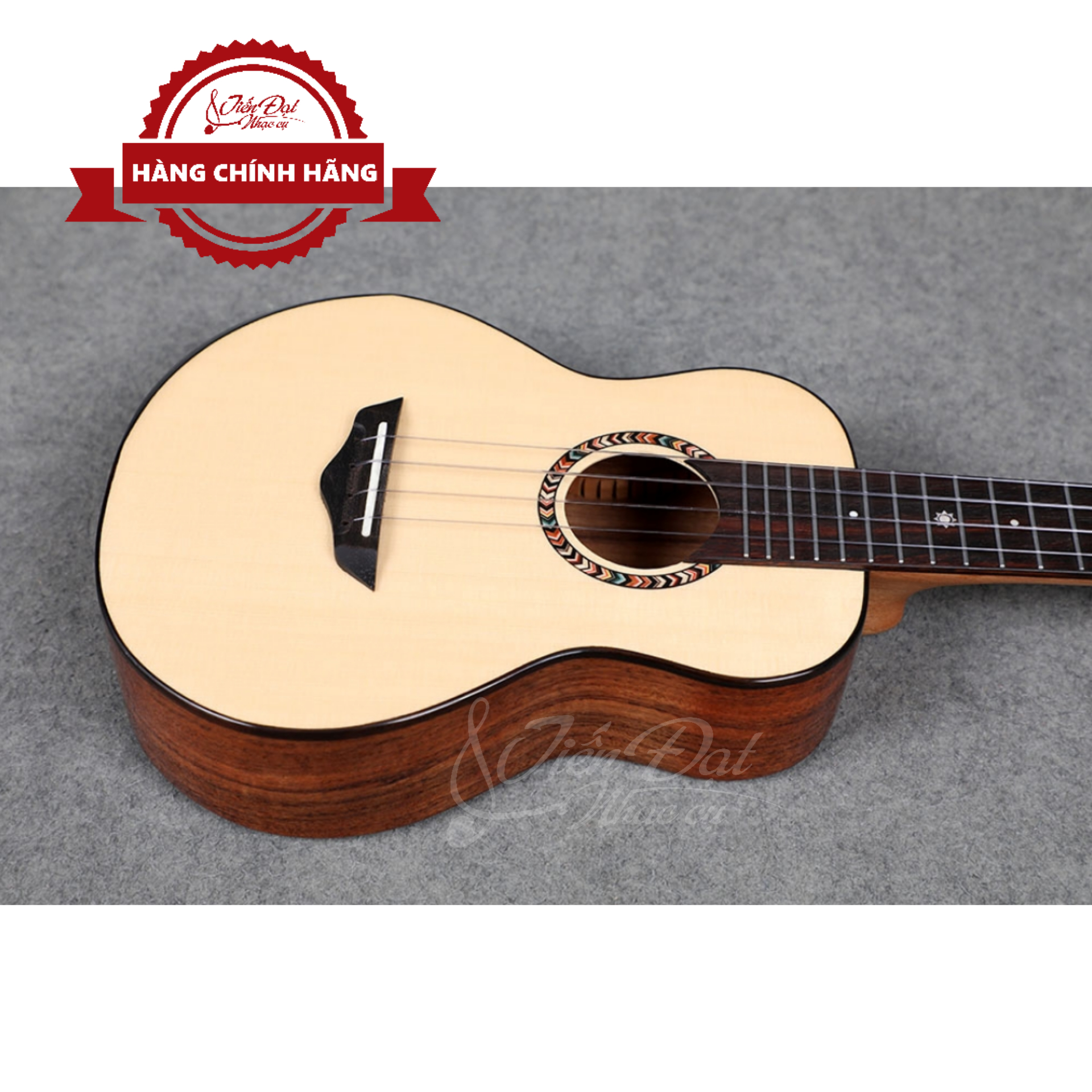 Đàn Ukulele Concert SQOE SQ UK-2430C, Gỗ Vân Sam Nguyên Tấm, Kèm Quà Tặng - Hàng Chính Hãng