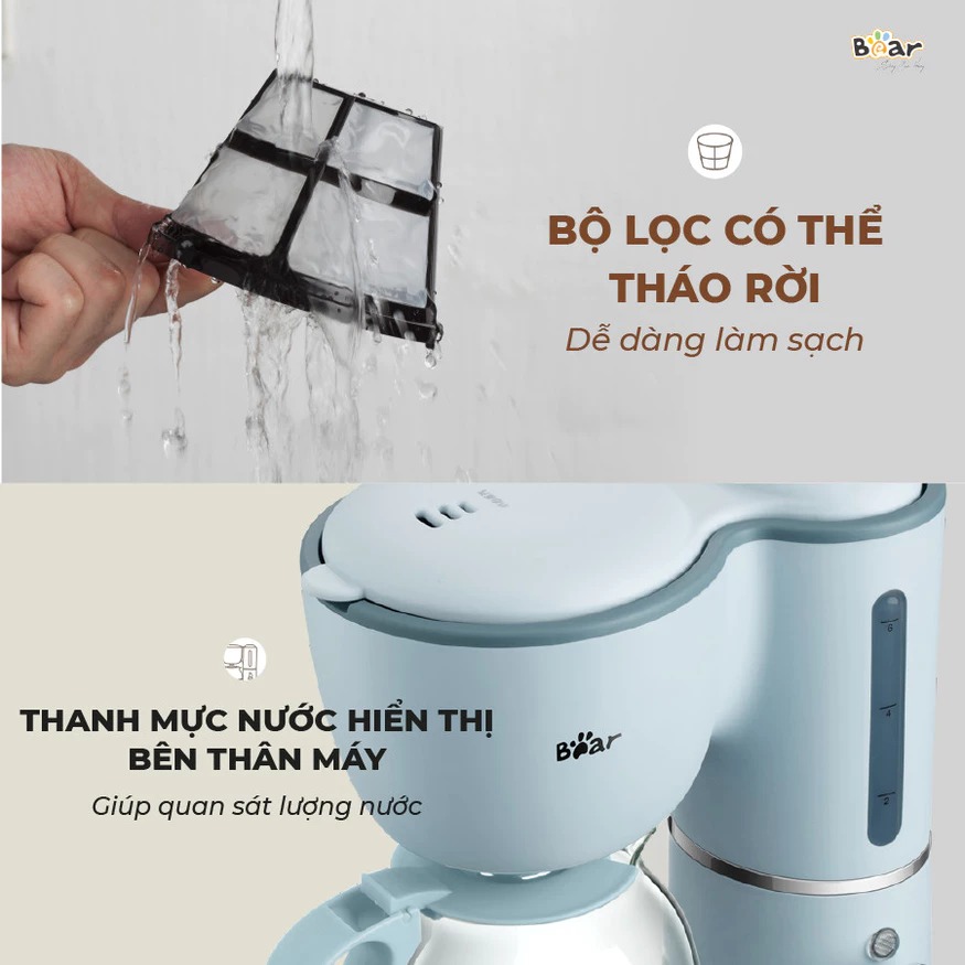 Máy pha trà và cà phê BEAR SB-CF06A - Hàng chính hãng