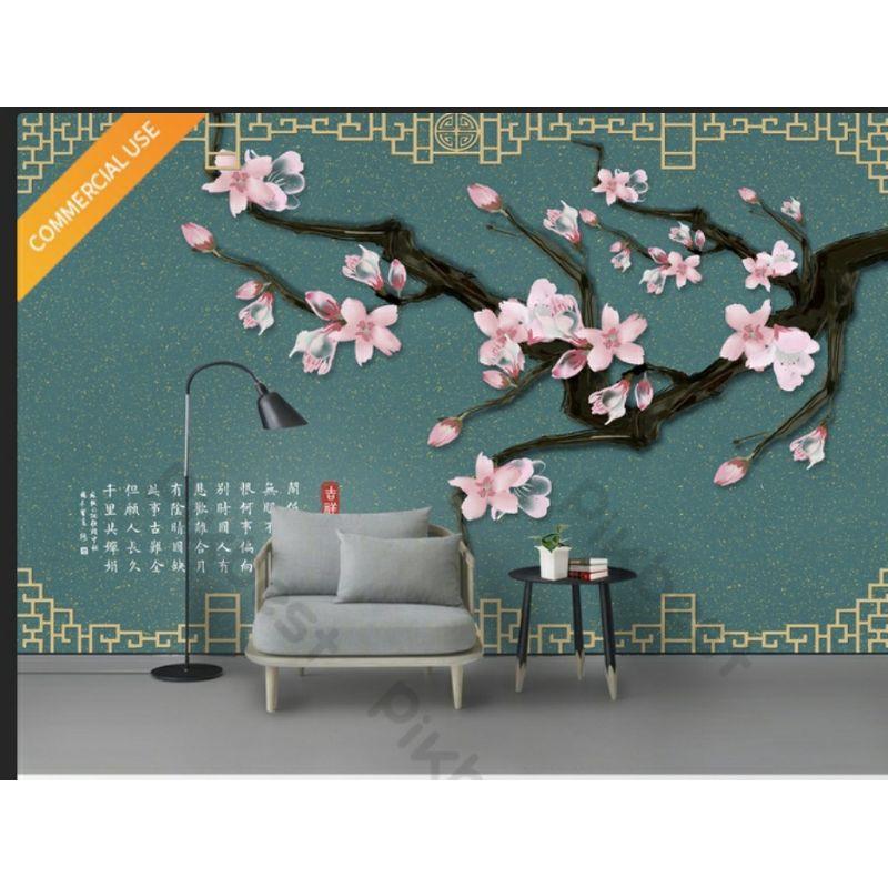 Tranh trang trí kích thước 2m x 3m tích hợp keo mặt sau