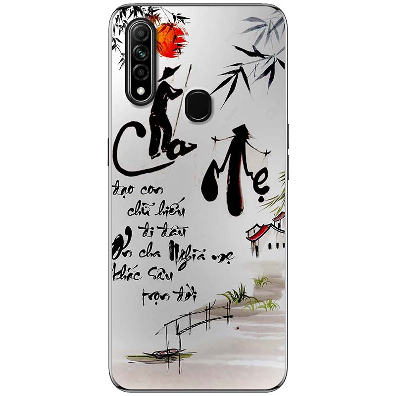 Ốp lưng dành cho Oppo A31  mẫu Thư pháp cha mẹ