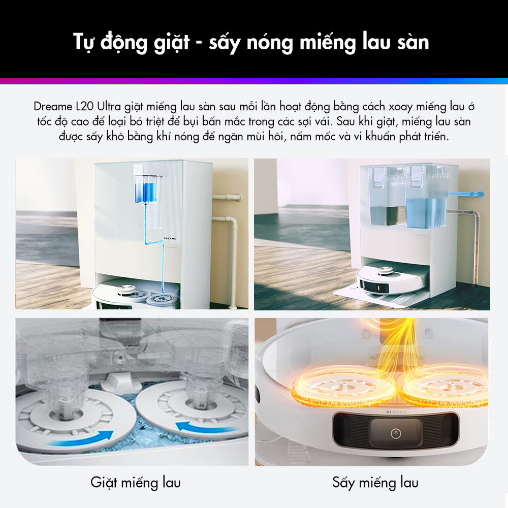 Bộ bơm xả nước tự động - Dành riêng cho Dreame L20 Ultra - Hàng chính hãng