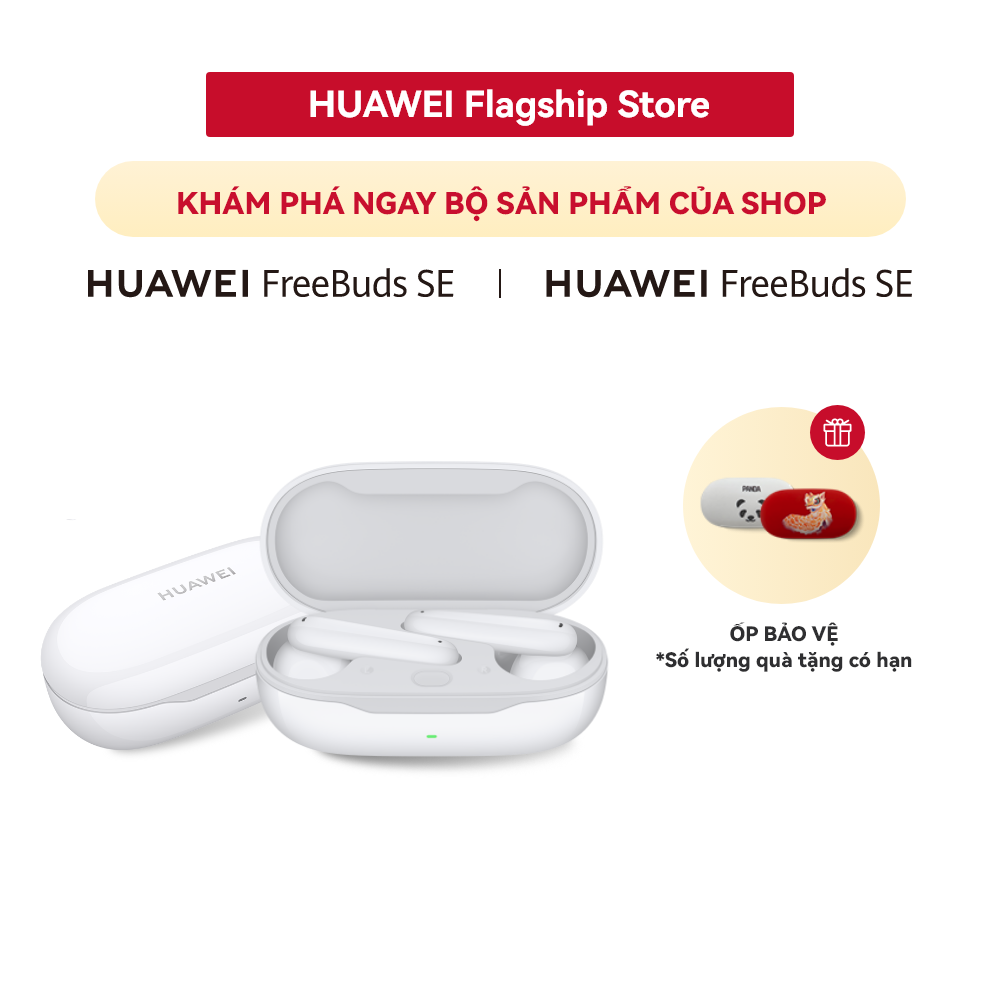 Bộ Sản Phẩm - Tai nghe HUAWEI FreeBuds SE | Hàng Chính Hãng - FreeBuds SE (Trắng mây trời)