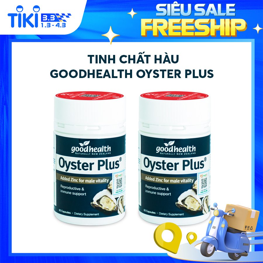 Combo 2 Hộp Tinh Chất Hàu Goodhealth Oyster Plus 60 Viên - Tăng Cường Sinh Lý - Cải Thiện Chất Lượng Tinh Trùng - Hàng Chính Hãng New Zealand