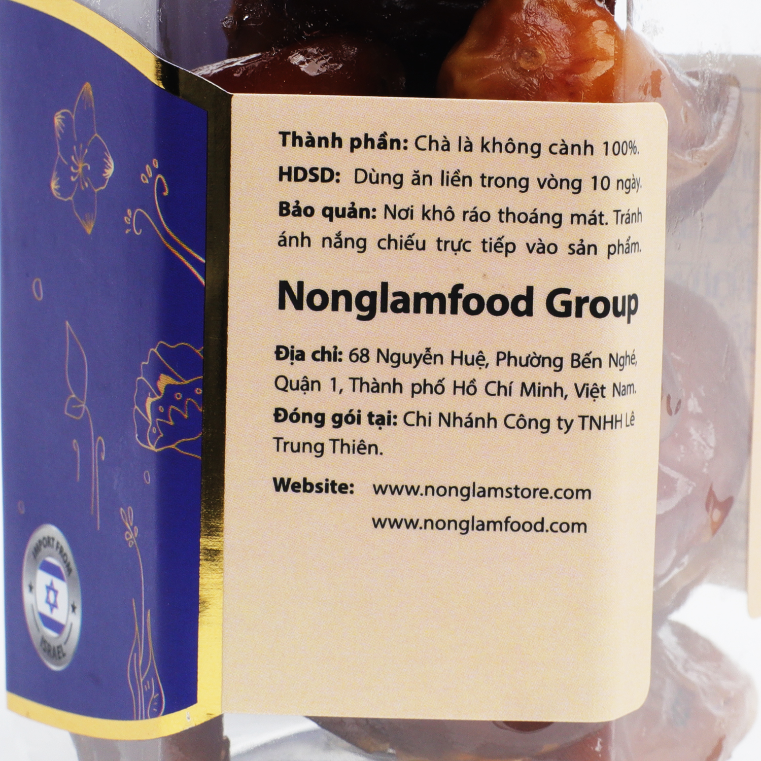 Chà là khô Israel Nonglamfood hũ 150g | Quà tặng cao cấp