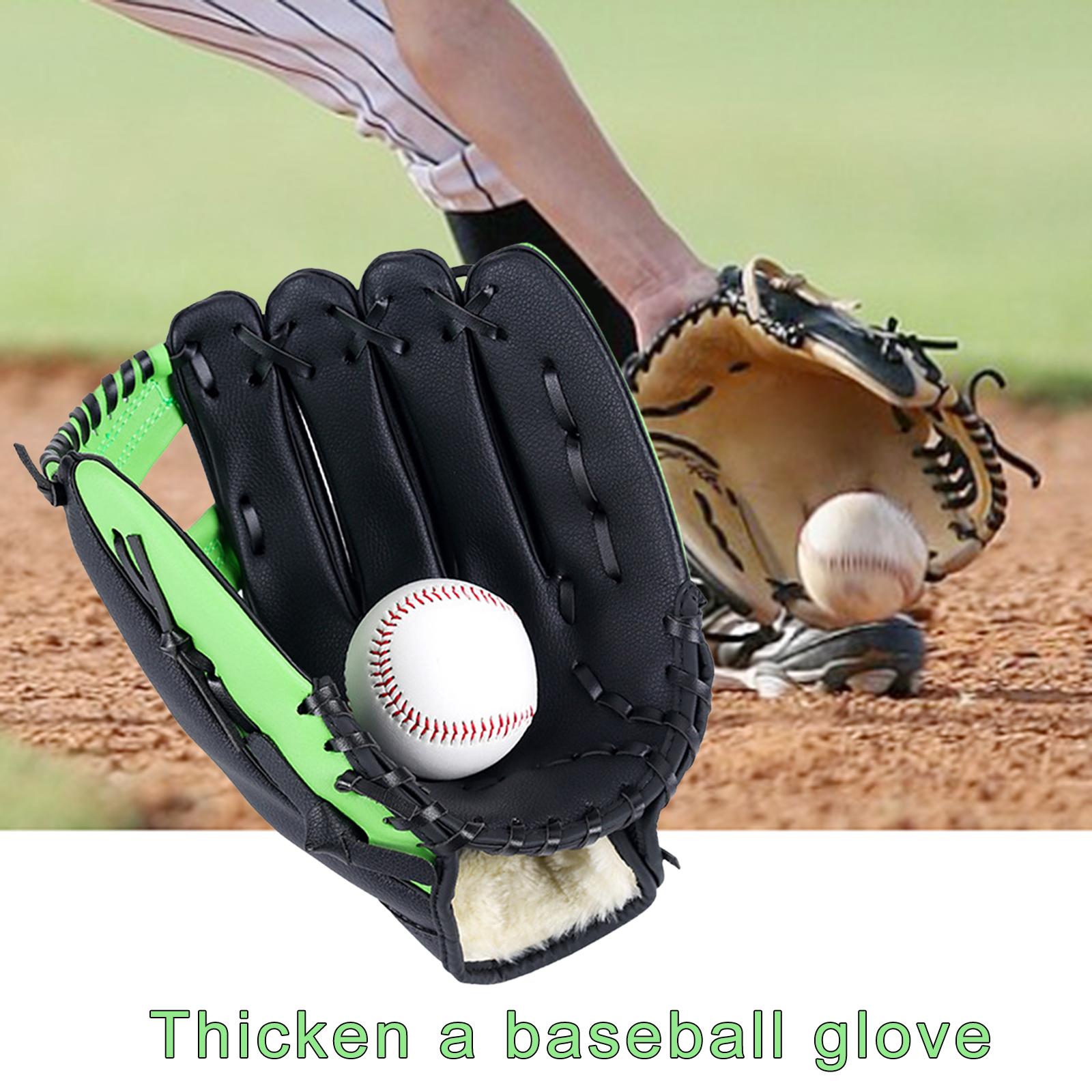 Adjustable Baseball Gloves with Soft Leather Thickening Pitcher Softball Gloves for Child Teens Adult Left Hand Throw, Left Hand Glove