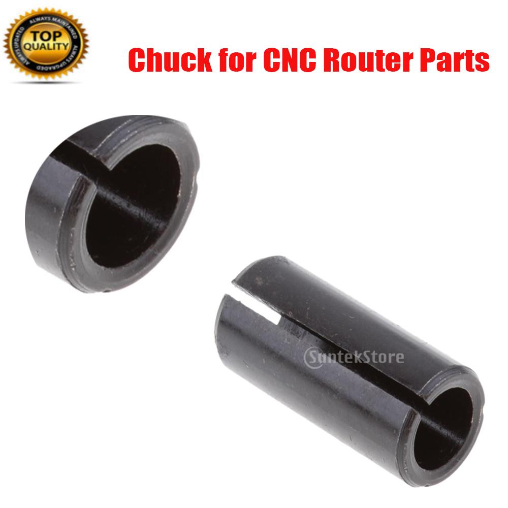 2x High Precision Router Bit Collet Chuck Adapter CNC Tool 8mm to 12mm