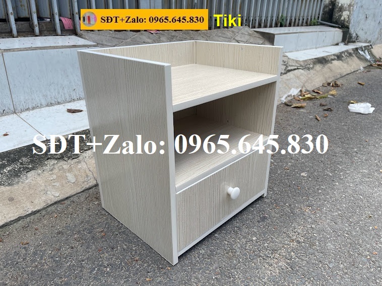 Tủ, Kệ Đầu Giường Nhựa Đài Loan Cao 45,5cm Ngang 40 Sâu 32,5cm Màu Gỗ Sồi 877