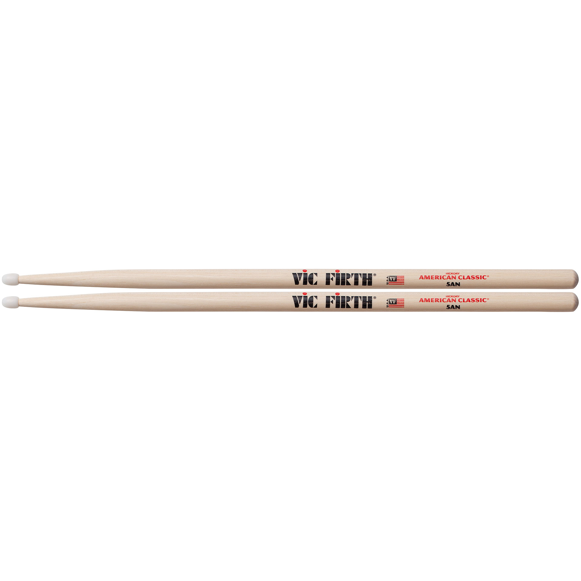 Dùi Trống Vic Firth Đầu Nhựa 5AN - American Classic Hickory Drumsticks - Kèm Móng Gảy DreamMaker