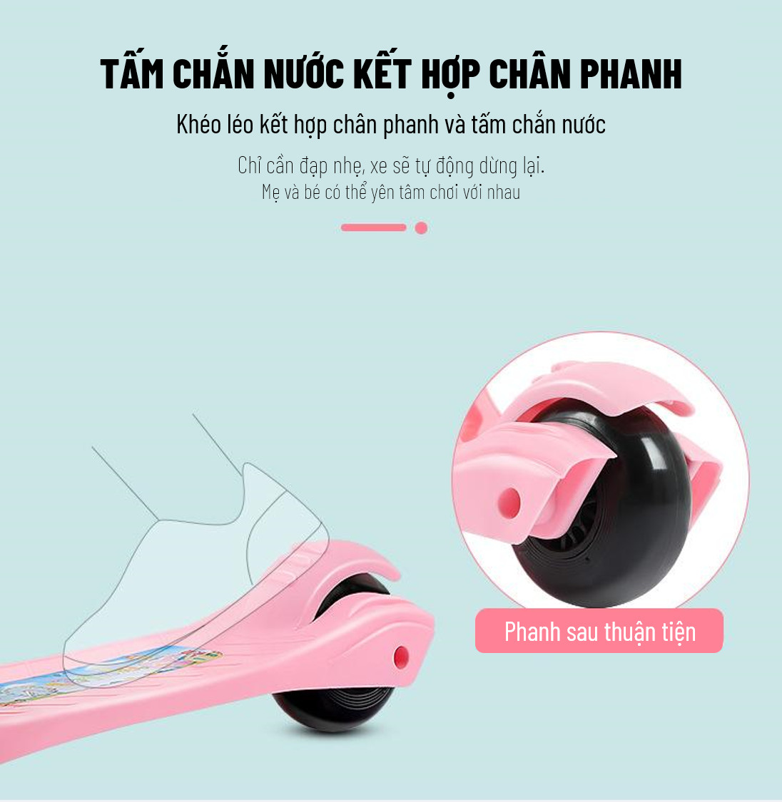 Xe Trượt Scooter Cho Bé - Có Đèn Led Phát Sáng - Phát Nhạc - Dành Cho Trẻ Em Từ 3 - 15 Tuổi, chất liệu nhựa PP thân thiện môi trường, gọn nhẹ, dễ dang mang theo