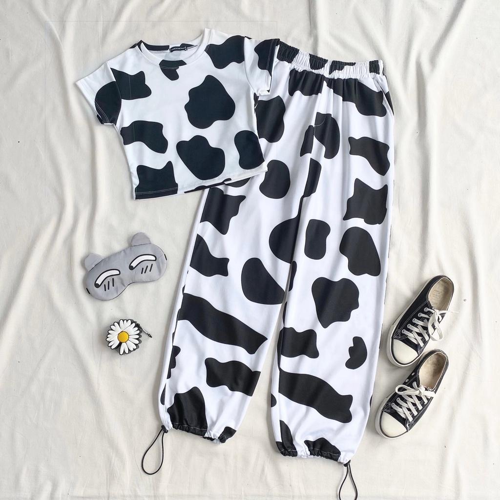 Áo croptop ôm body SIB Clothing tay ngắn sexy bò sữa SIB011