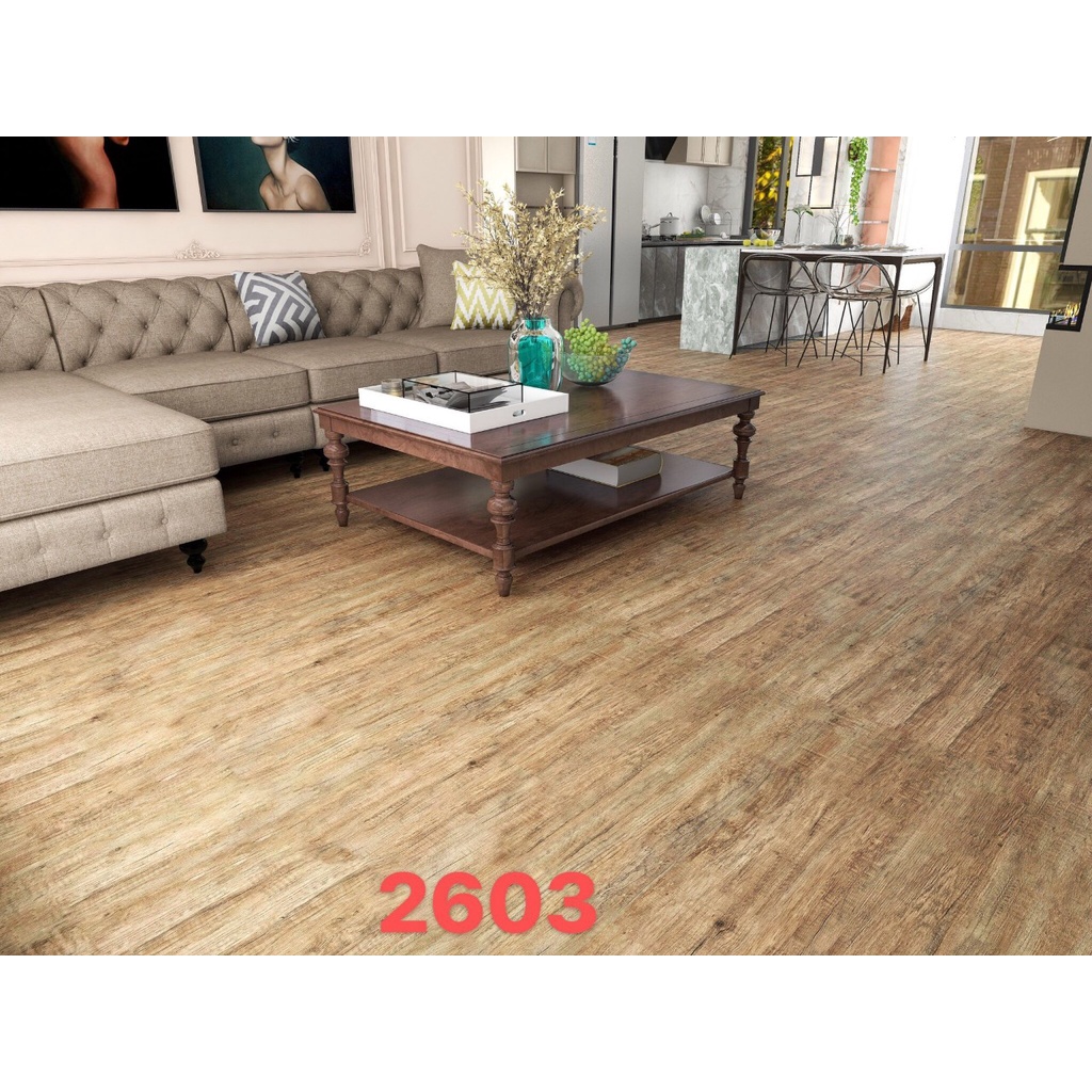 Decal Giấy Dán Nền Sàn Nhà Trang Trí Nhà Cửa VÁN NÂU VÀNG 2603 Có Keo Sẵn Khổ 60cm, GIÁ BÁN 1 MÉT DÀI