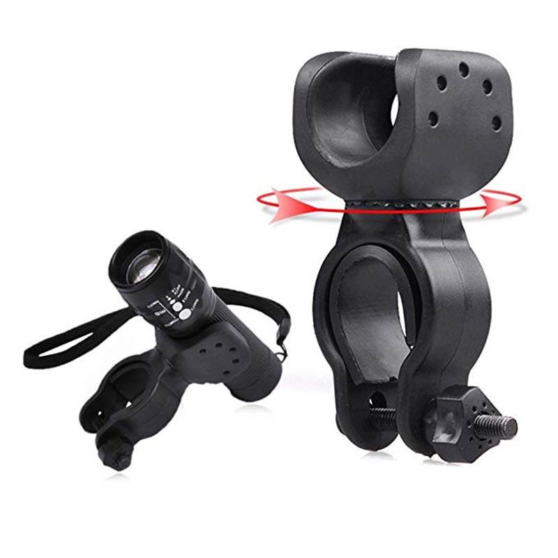 Giá Đỡ Đèn Pin Xoay 360 Độ Kèm Cao Su Chống Trượt Gắn Xe Đạp