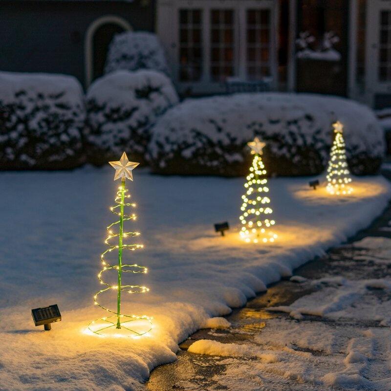50Cm Solar Christmas Light Tree Led Garden Outdoor Lamp Insert The Ground Waterproof Auto On /off Decoration Lights for Xmas