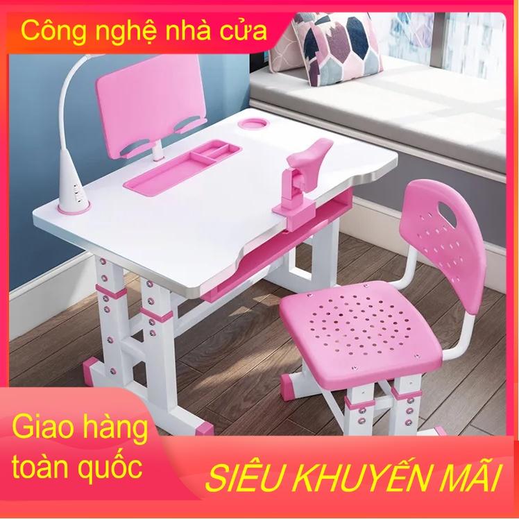 Bộ Bàn Ghế Học Sinh b8 Tặng Đèn, Chống Cằm, Giá Kẹp