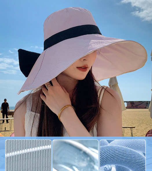 Mũ nữ chống nắng chống tia cực tím cao cấp mới, nón nữ đi biển đi nắng rộng vành thời trang