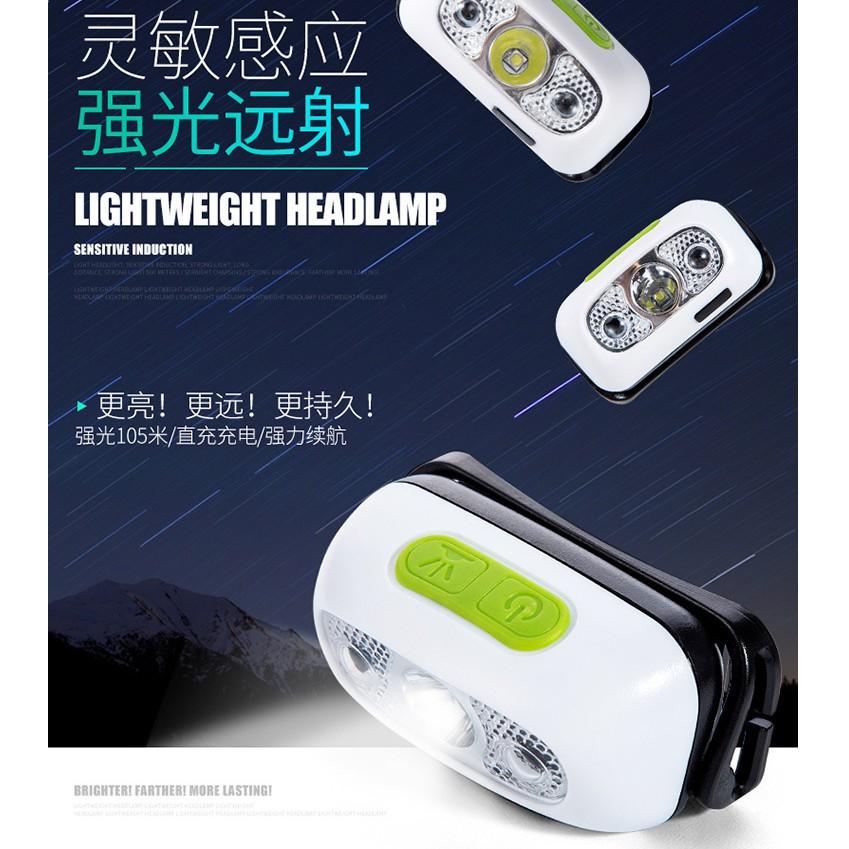 Đèn pha led đội đầu siêu nhẹ chống nước ,cảm biến hồng ngoại chất lượng 698