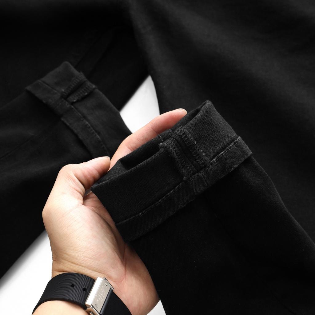 Quần jeans nam màu đen trơn form skinny chất cotton denim co giãn xịn QJZ4 - LASTORE MENSWEAR