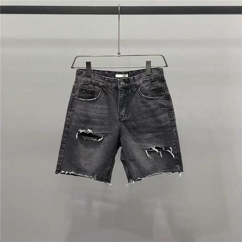 Short jean 2 màu wast line rách 2 bên