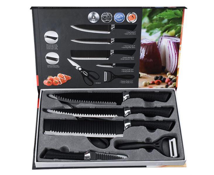 Bộ dao Nhật lượn sóng Bộ dao Nhật 6 món cao cấp công nghệ Nhật