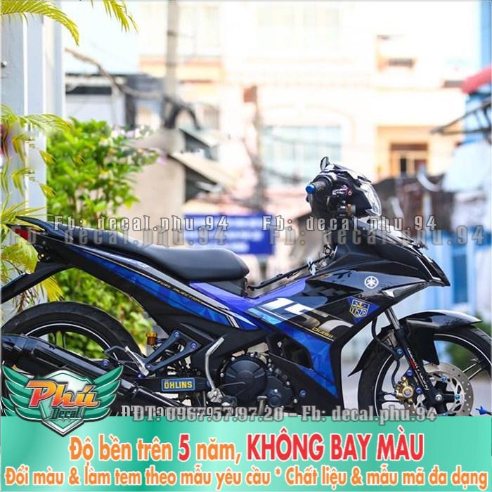 Tem rời EX 150 Y15 2019 đen xanh  -1