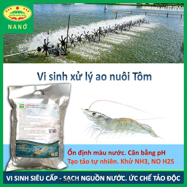 LASACHU - Vi sinh xử lý ao nuôi Tôm, Cá.. 