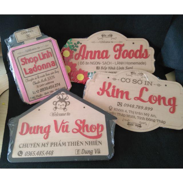 BẢNG GỖ TÊN SHOP, ĐẠO CỤ CHỤP ẢNH BÁN HÀNG ONLINE, TREO SHOP