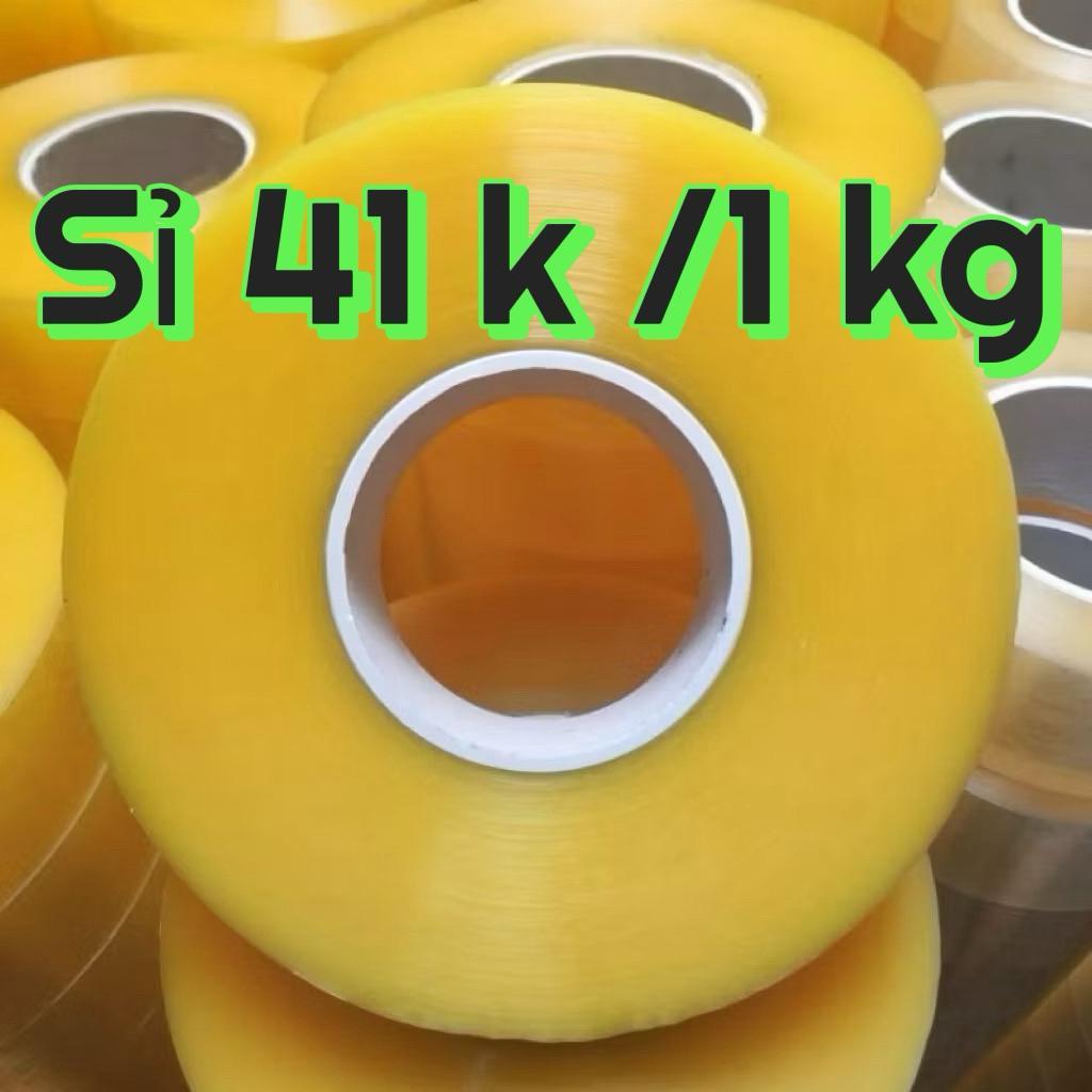 Băng dính và băng keo 1kg/1cuộn Độ Bám Dính Siêu Tốt Chống Thấm Nước Dễ Kéo Dài Và Bền Màu Sắc Trong Vàng Đục Chất Lượng Cao bang dinh