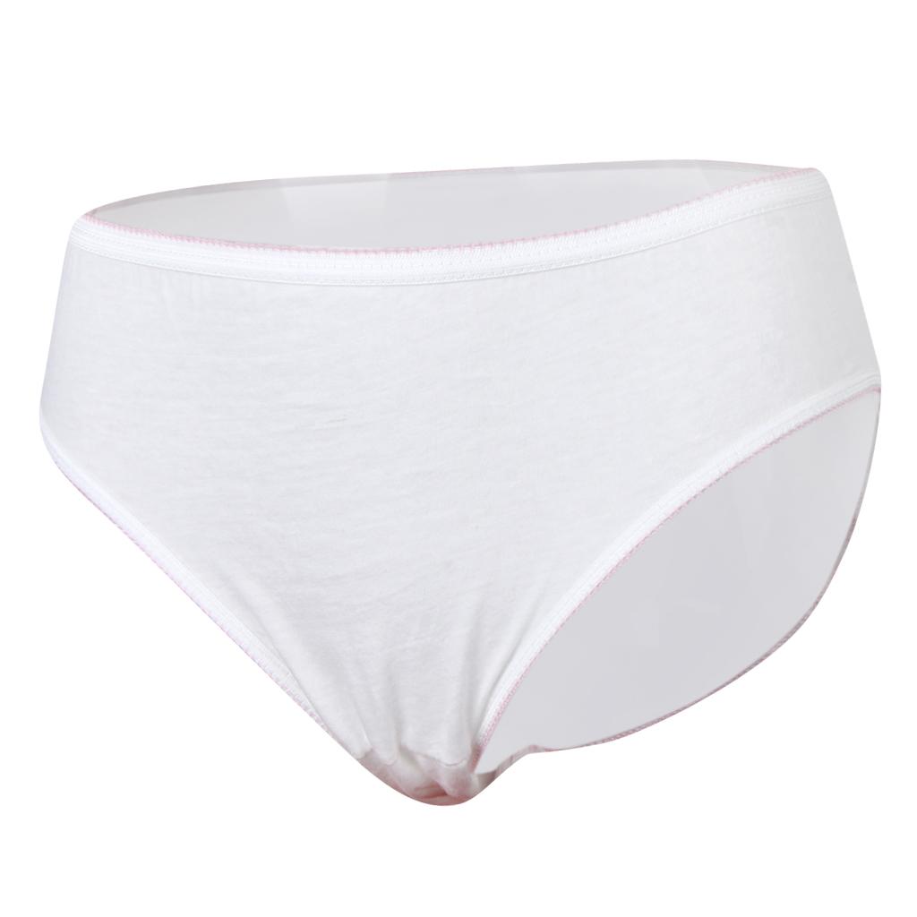 Women’s White Cotton Disposable Panties Underwear for Travel Postpartum SPA
