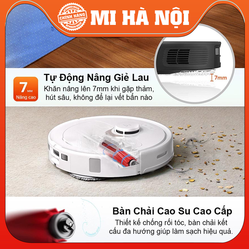 Robot hút bụi lau nhà Roborock Q Revo- Tự giặt giẻ, sấy nóng, lau xoay, thu rác vào túi- Hàng Chính hãng