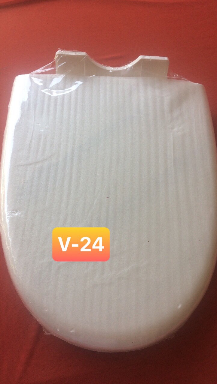 Nắp bồn cầu 1 khối đóng (rơi) êm màu trắng (nặng 1,4kg) OKV24