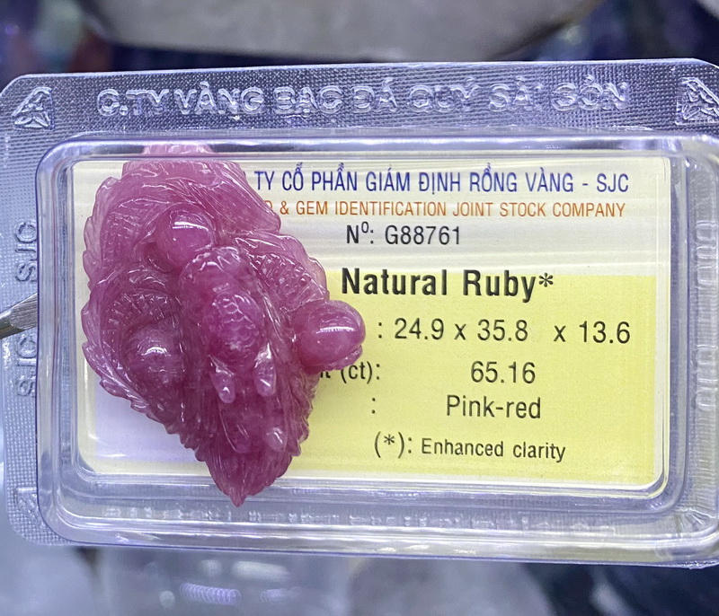 Rông Đoạt Châu Đá Ruby Kiểm Định Tự Nhiên Phong Thuỷ