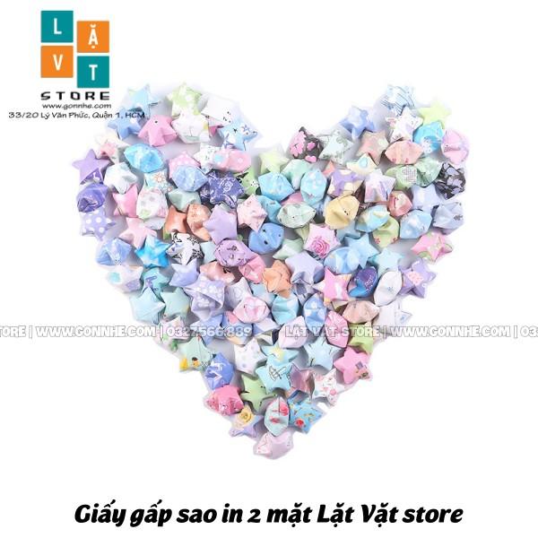 Giấy gấp sao nhiều chủ đề - In màu, origami star