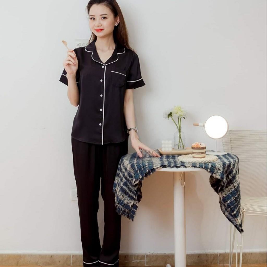 Bộ Pijama Lụa Cao Cấp, Pijama Nữ, Đồ Ngủ Đẹp, Bộ Mặc Nhà Vadesi - Thời Trang