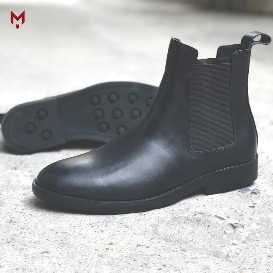 Giày tây chelsea boots classic mad công sở cao cổ nam da bò cao cấp thời trang  phong cách