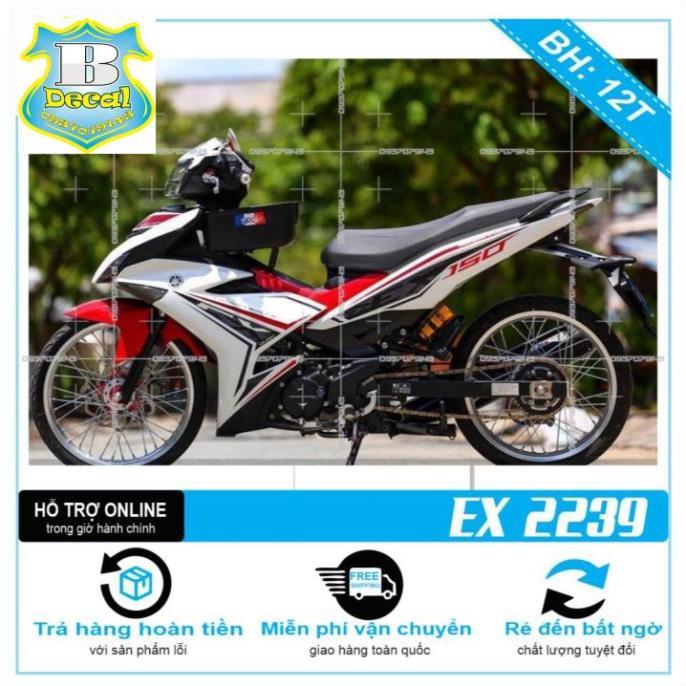 TEM RỜI EX 150 TRẮNG ĐỎ 2239