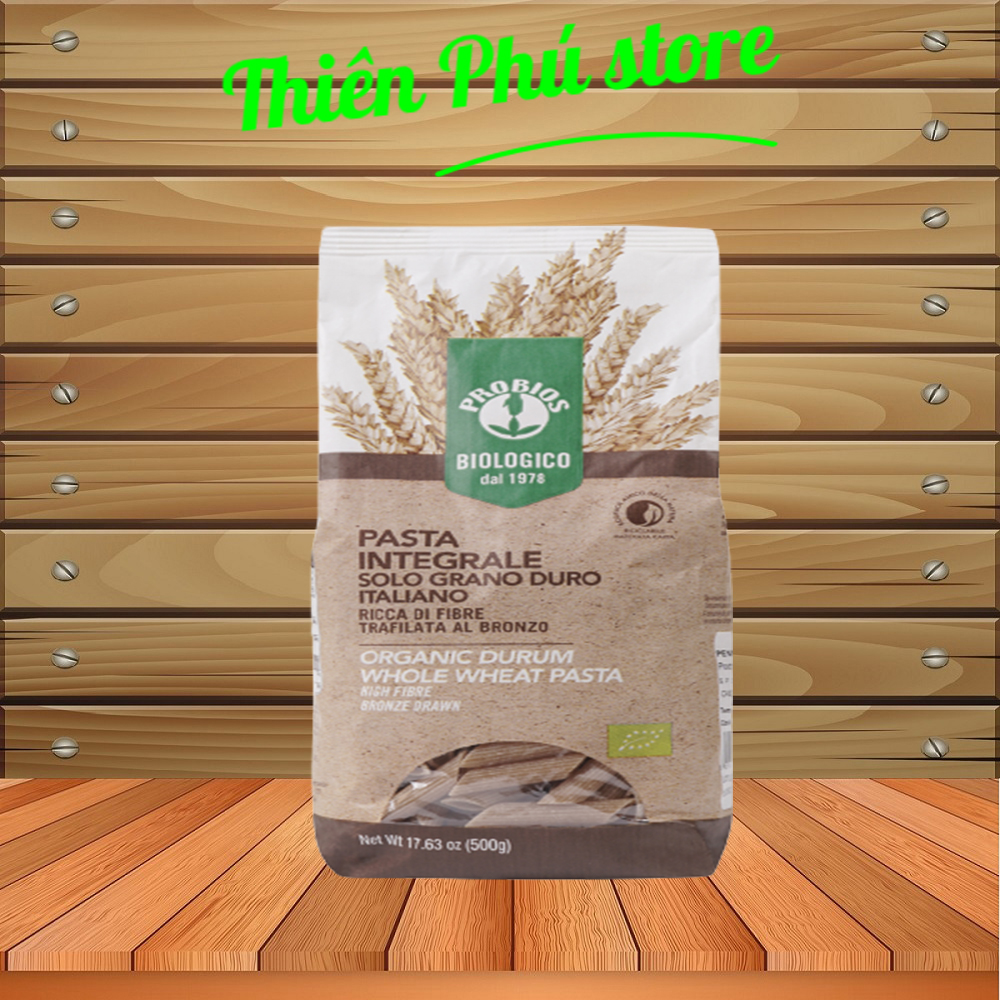 Nui Ống Nguyên Cám Hữu Cơ 500g Probios Organic Durum Whole Wheat Penne
