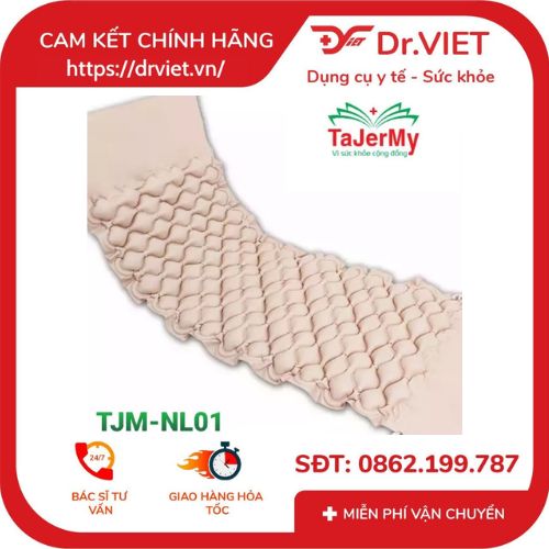 Nệm hơi chống loét cao cấp Tajermy TJM-NL01 ngăn chặn chứng lở loét do nằm lâu của các bệnh nhân bị liệt, phỏng, gãy xương hoặc sau phẫu thuật.