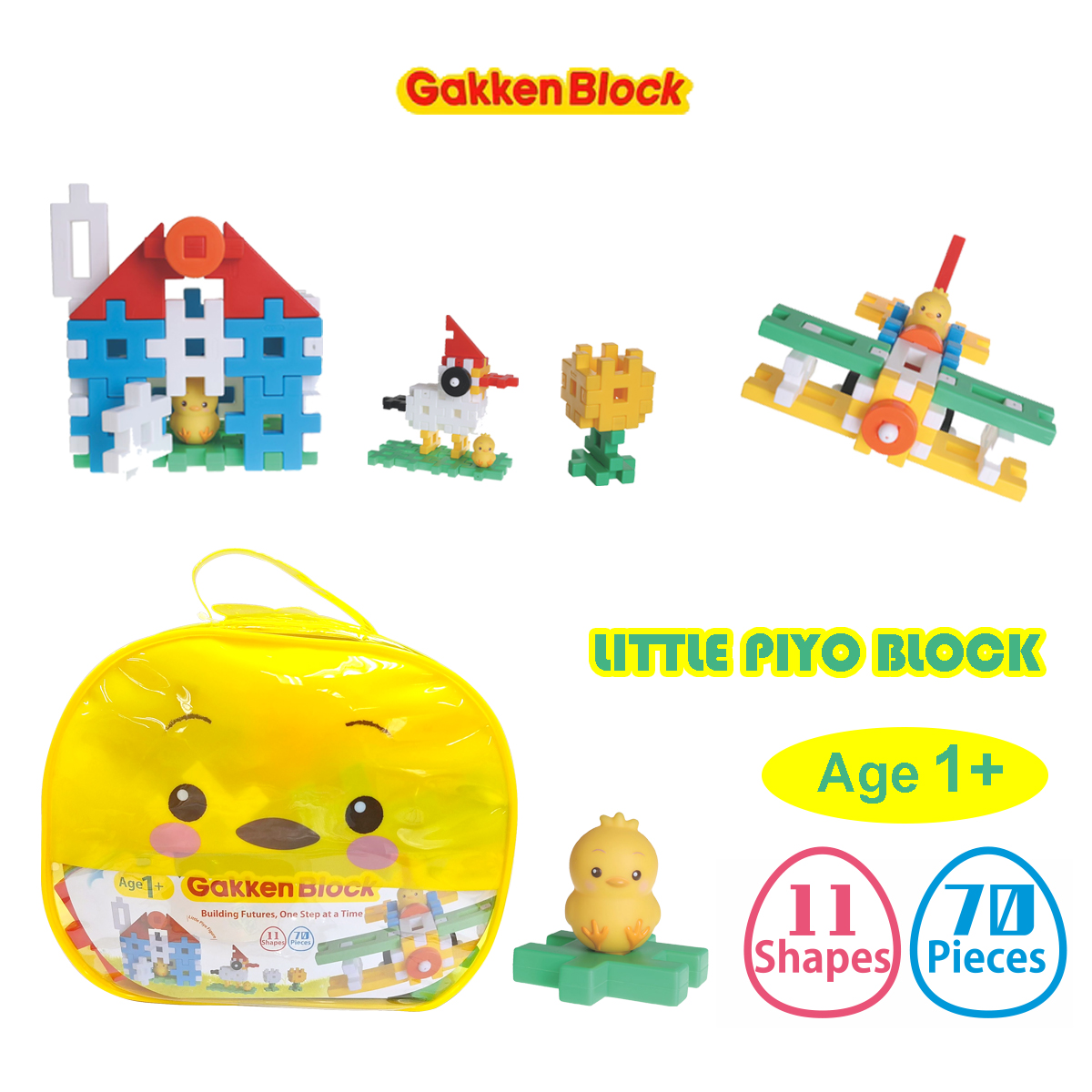 Bộ đồ chơi khối lắp ráp Gakken Block - Little Piyo Block