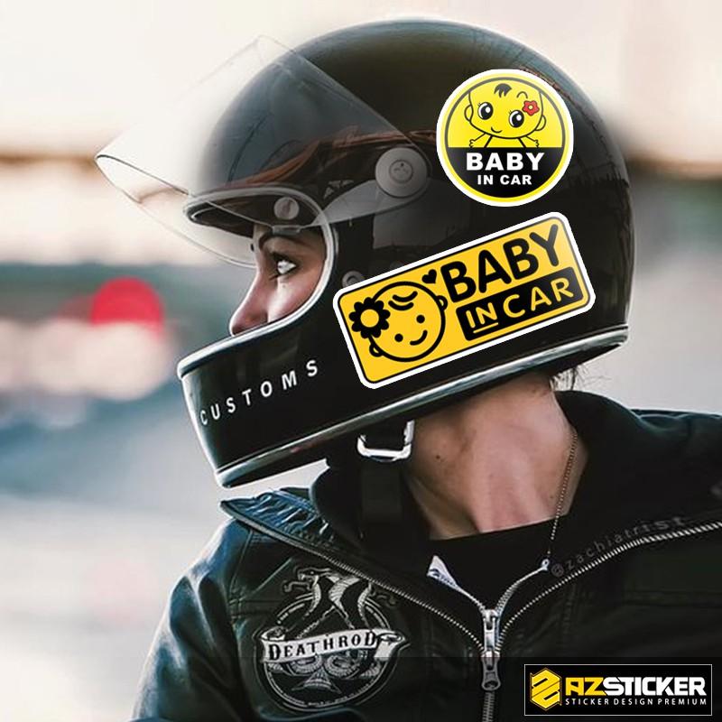 Tem Xe Baby In Car Dán Trang Trí Xe Máy, Xe Điện | Chất Liệu PVC Chống Thấm Nước, Chống Bay Màu